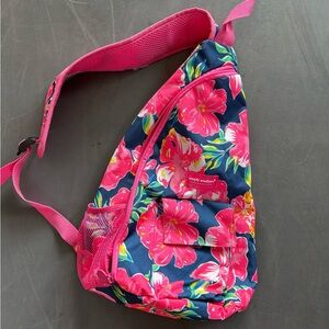 Simply Southern Pink Floral Sling Bag